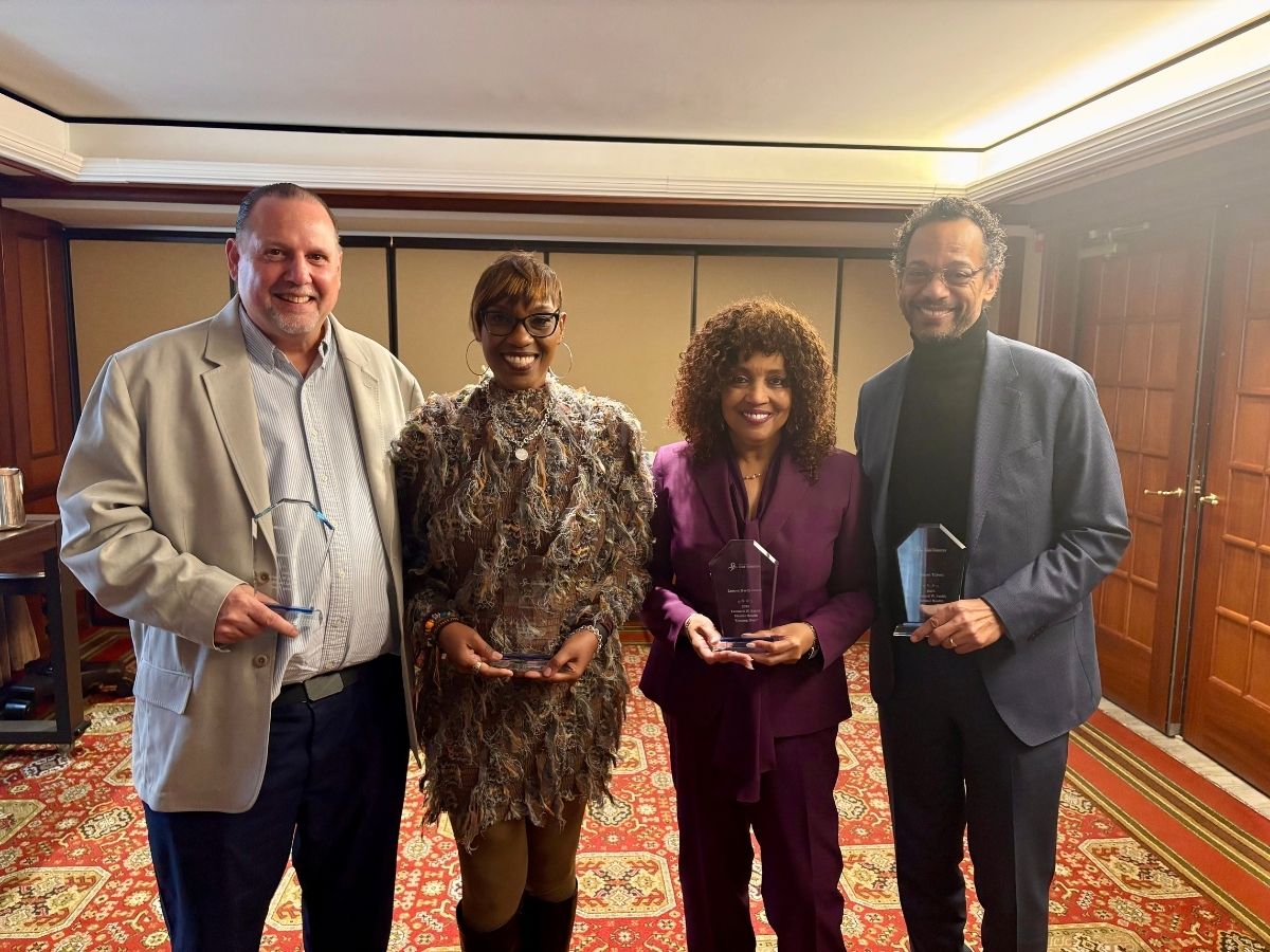 The 2025 Leonard W. Smith Mental Health Heroes: James Ebaugh, Kalimah Johnson, Lenora Hardy-Foster and Vincent Tilford received their award from the Flinn Foundation on December 9, 2025.