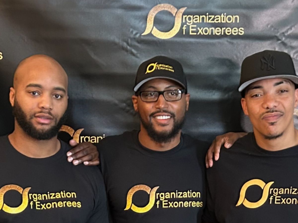 Members of Michigan's Organization of Exonerees at an event.